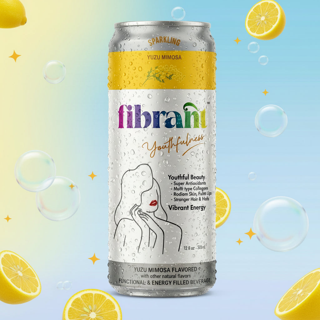 Yuzu Mimosa Sparkling Collagen Drink | Fibrant Youthfulness